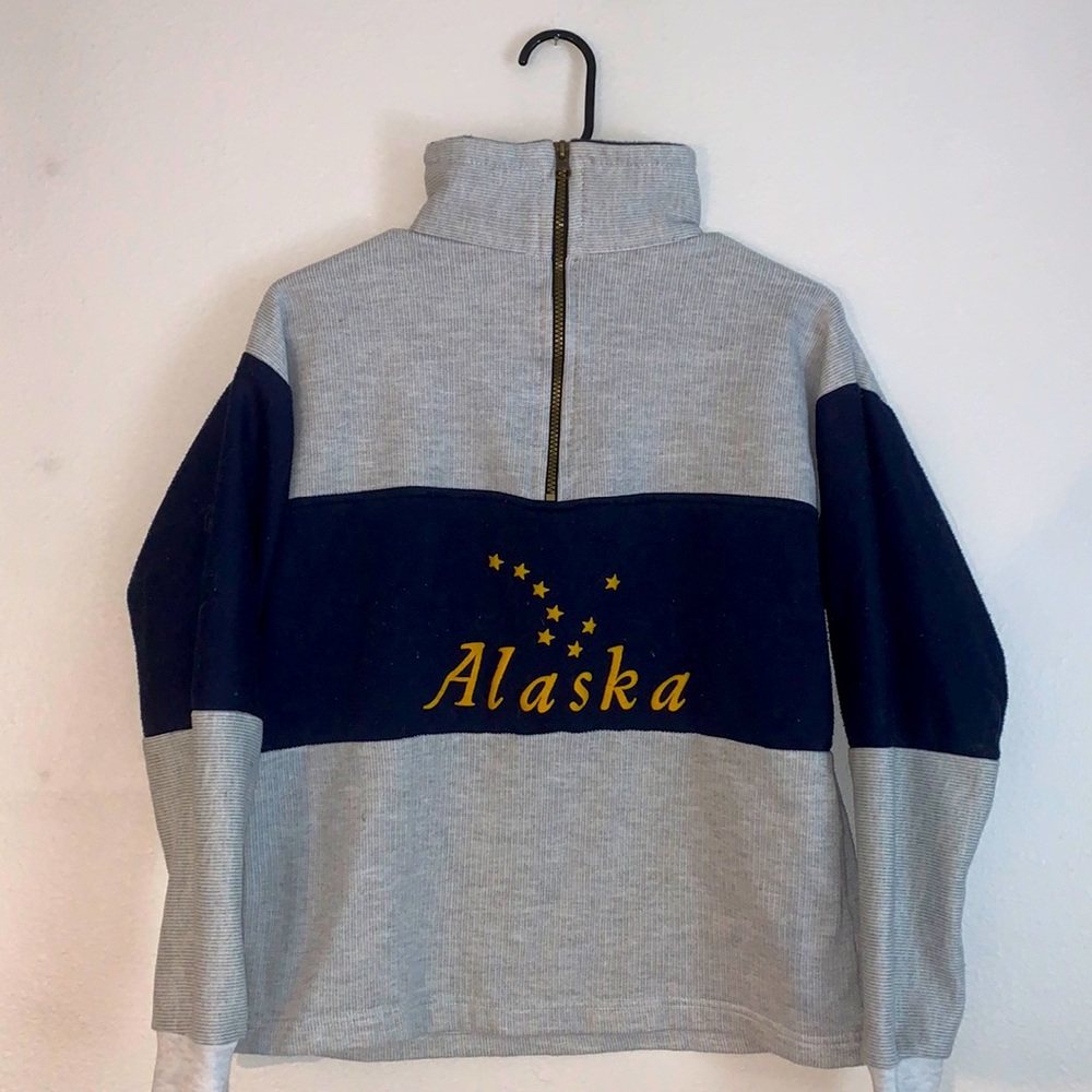 Vintage Alaska Quarter Zip Sweatshirt